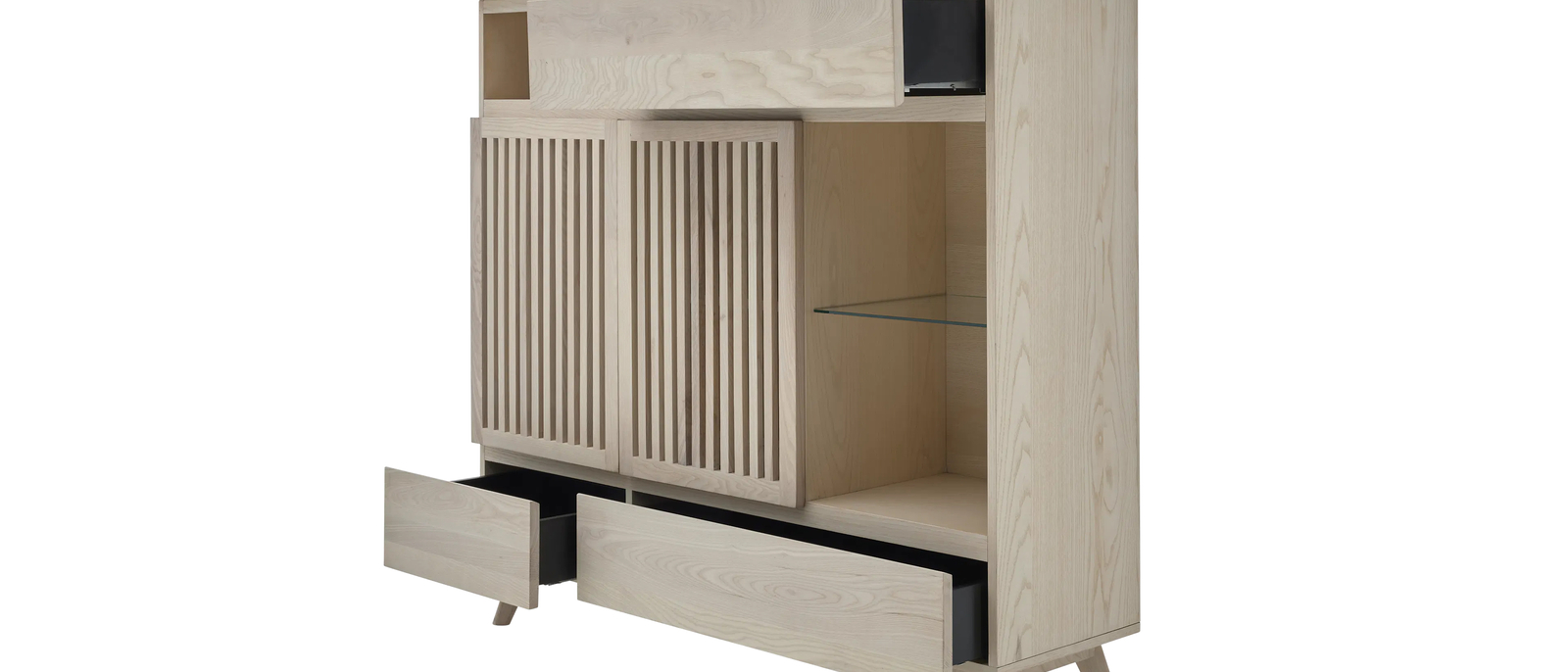 Roomio No. 2000 Highboard Esche Echtholzfurnier